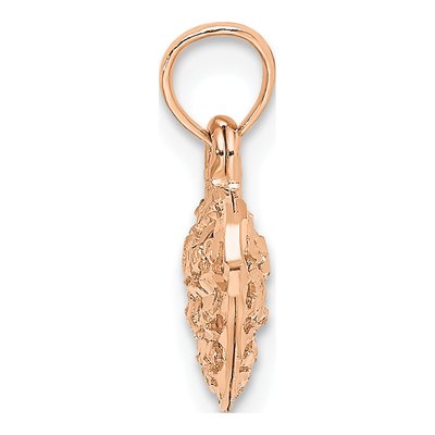 14K Rose Gold Mini Puffed Heart Charm – view 3