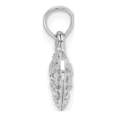 14K White Gold Mini Puffed Heart Charm – view 3