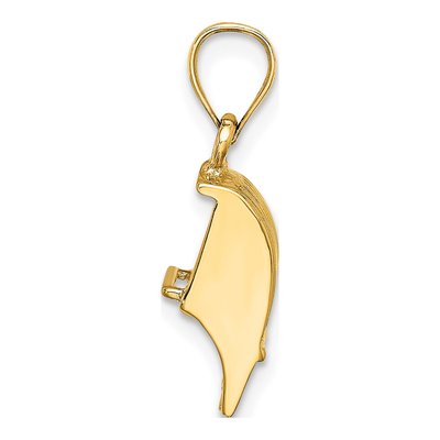 14K Yellow Gold 3-D Cranberry Scoop Charm – view 3