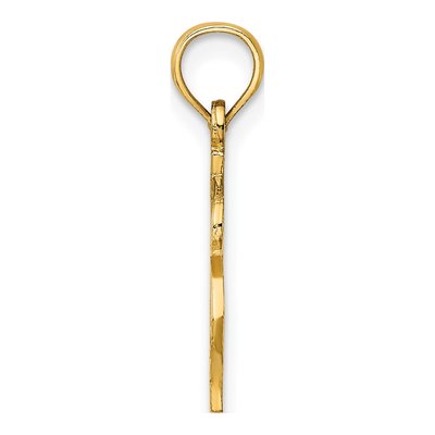 14K Yellow Gold Dollar Sign Pendant – view 3