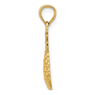 14K Yellow Gold Textured Pineapple Charm – view 3