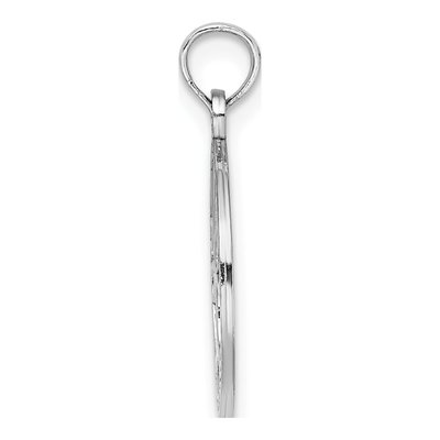 14K White Gold Tree of Life Round Frame Charm – view 3