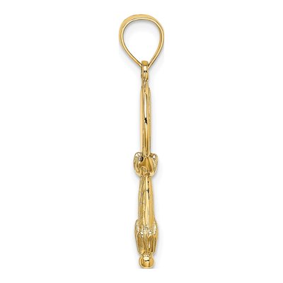 14K Yellow Gold 3-D Hand Mirror Charm – view 3