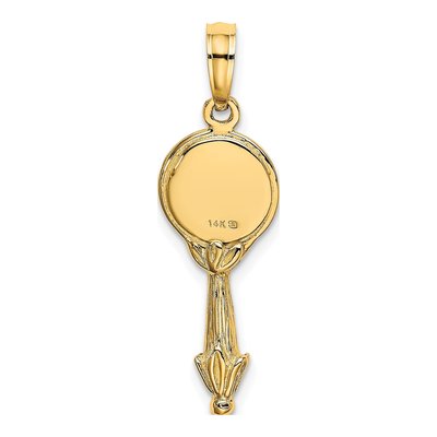 14K Yellow Gold 3-D Hand Mirror Charm – view 5