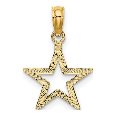 14K Yellow Gold Cut-Out Star Pendant – view 4