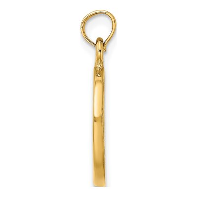 14K Yellow Gold Chicago Skyline Circle Charm – view 3