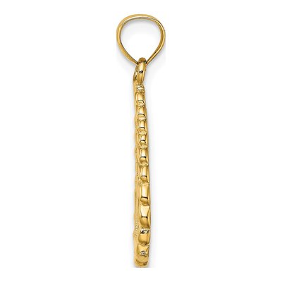 14K Yellow Gold Chicago Skyline Teardrop Charm – view 3