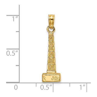 14K Yellow Gold John Hancock Building Charm – view 4