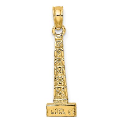 14K Yellow Gold John Hancock Building Charm – view 5