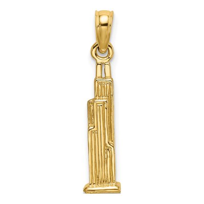 14K Yellow Gold Willis Tower Charm
