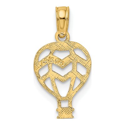 14K Yellow Gold Hot Air Balloon Pendant – view 5