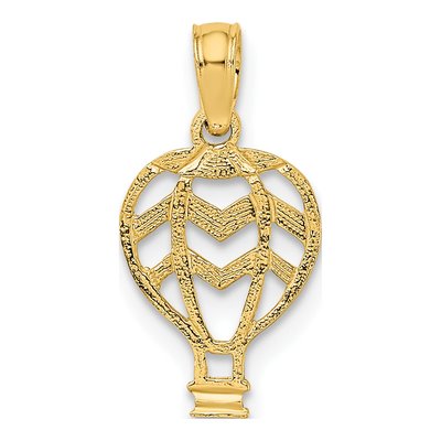 14K Yellow Gold Hot Air Balloon Pendant