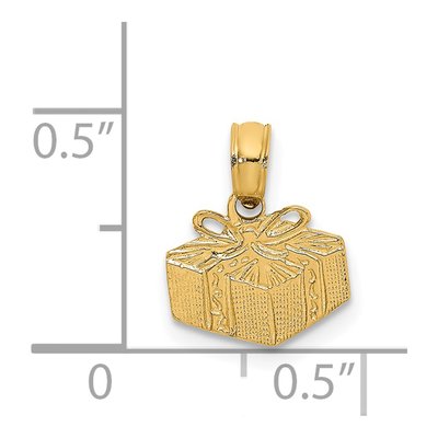 14K Yellow Gold Wrapped Box Pendant – view 4