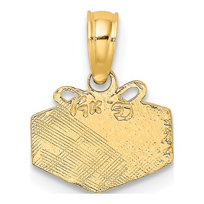 14K Yellow Gold Wrapped Box Pendant – view 5