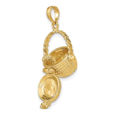 14K Yellow Gold 3-D Nantucket Basket Charm – view 7