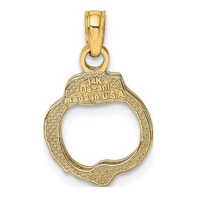 14K Yellow Gold Handcuffs Charm – view 5