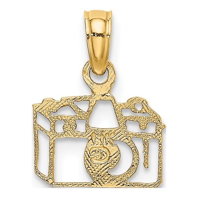 14K Yellow Gold Camera Pendant – view 5