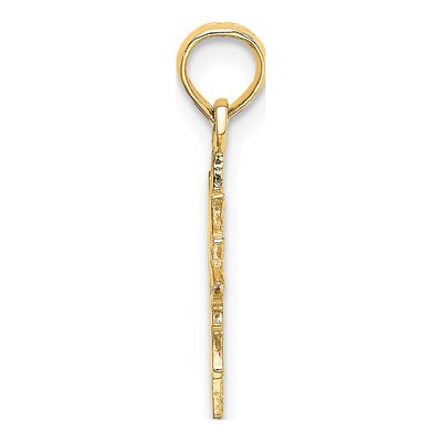 14K Yellow Gold Smiling Sun Pendant – view 3