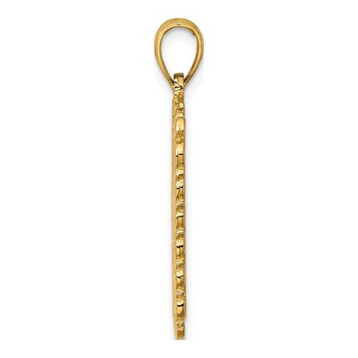 14K Yellow Gold Queen of Hearts Card Charm – view 3