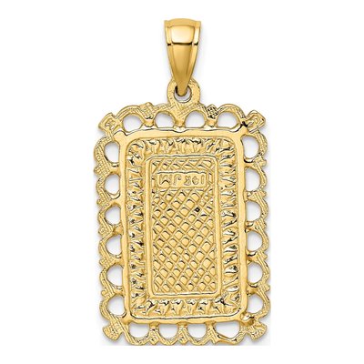 14K Yellow Gold Queen of Hearts Card Charm – view 5