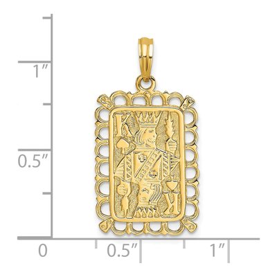 14K Yellow Gold King of Spades Card Charm – view 4