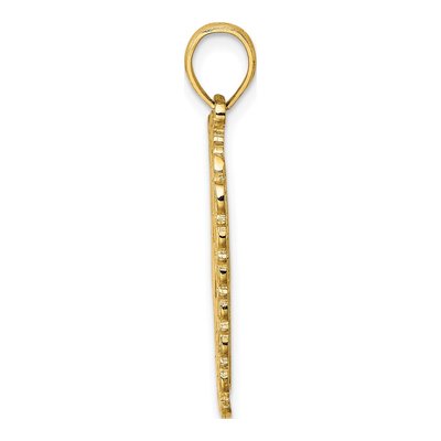 14K Yellow Gold Ace of Hearts Card Charm – view 3