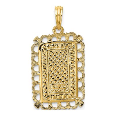 14K Yellow Gold Ace of Hearts Card Charm – view 5