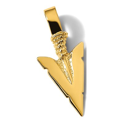 14K Yellow Gold 3D Arrowhead Pendant – view 7