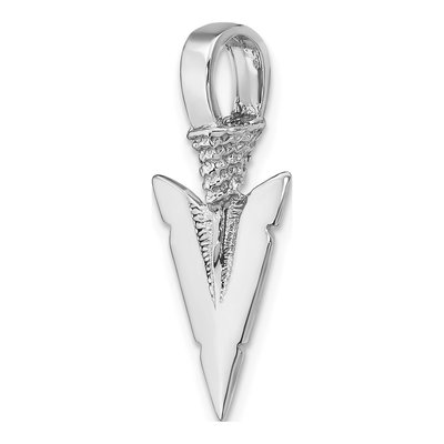 14K White Gold 3D Arrowhead Pendant – view 5