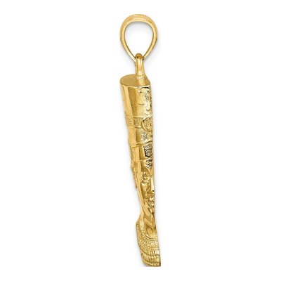 14K Yellow Gold Nefertiti Profile Pendant – view 3