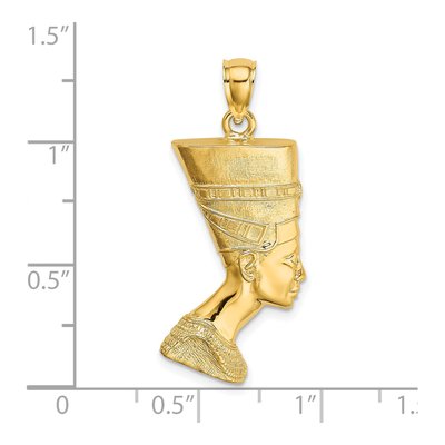 14K Yellow Gold Nefertiti Profile Pendant – view 4