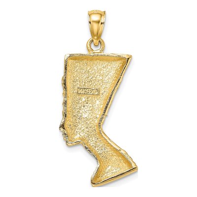 14K Yellow Gold Nefertiti Profile Pendant – view 5