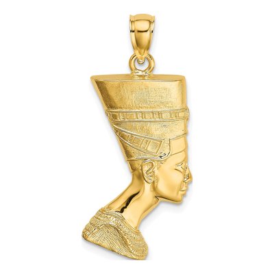 14K Yellow Gold Nefertiti Profile Pendant