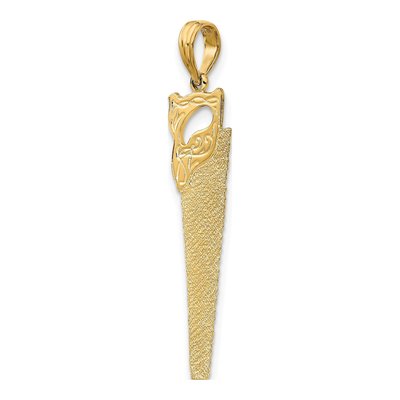 14K Yellow Gold Hand Saw Pendant – view 6