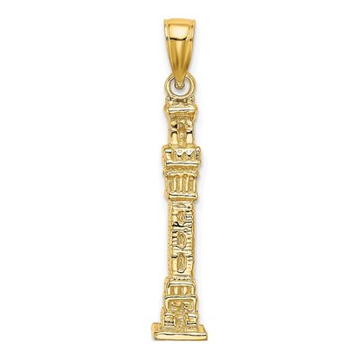 14K Yellow Gold Pilgrim Monument Charm