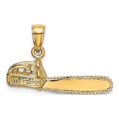 14K Yellow Gold 3D Saw Charm – view 5