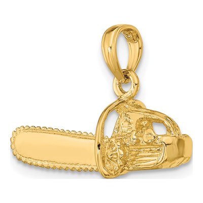 14K Yellow Gold 3D Saw Charm – view 6