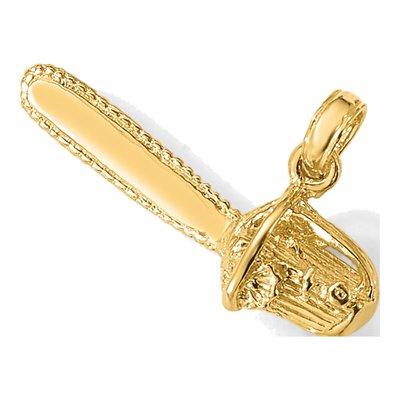 14K Yellow Gold 3D Saw Charm – view 8