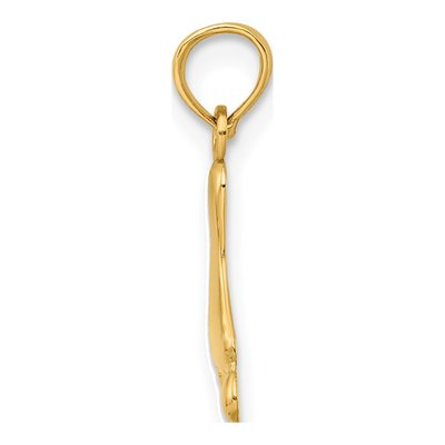 14K Yellow Gold Foot Pendant – view 3