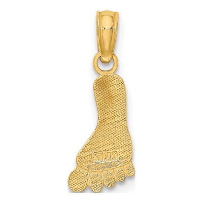 14K Yellow Gold Foot Pendant – view 5