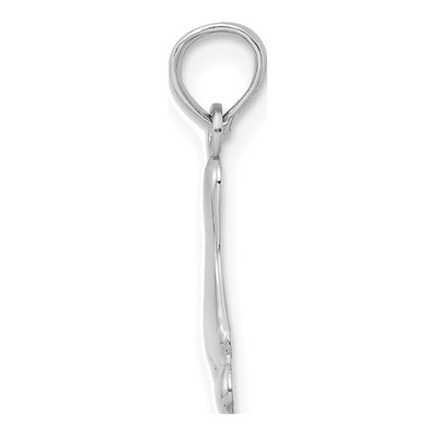 14K White Gold Foot Pendant – view 3