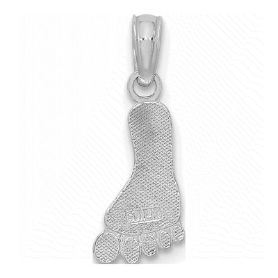 14K White Gold Foot Pendant – view 5