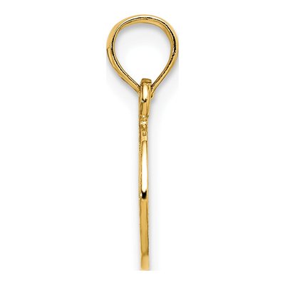 14K Yellow Gold Mini Peace Sign Charm – view 3