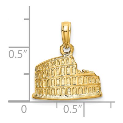 14K Yellow Gold Colosseum Charm – view 4