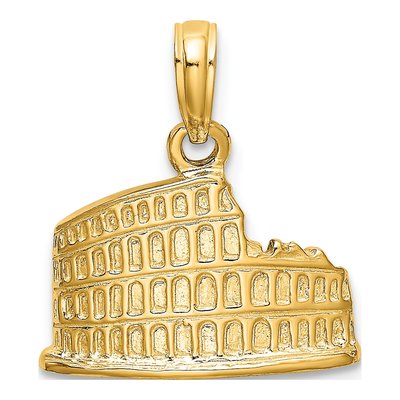 14K Yellow Gold Colosseum Charm