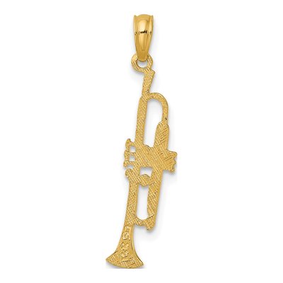 14K Yellow Gold Trumpet Pendant – view 5