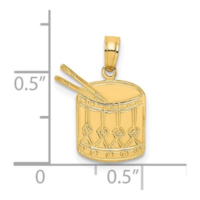 14K Yellow Gold Drum Sticks Pendant – view 4