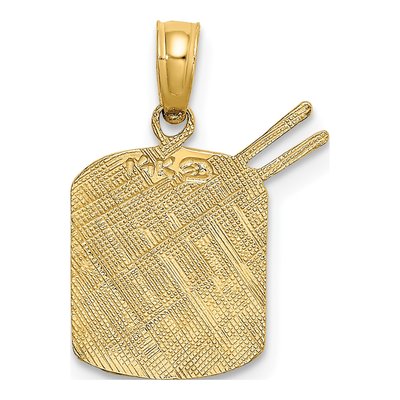 14K Yellow Gold Drum Sticks Pendant – view 5
