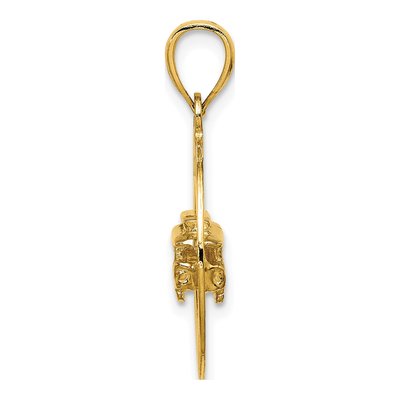 14K Yellow Gold San Francisco Cable Car Charm – view 3
