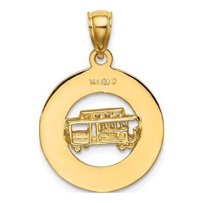 14K Yellow Gold San Francisco Cable Car Charm – view 5